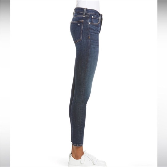 Rag & Bone Ankle Skinny Jeans Cropped Blue - Picture 2 of 15